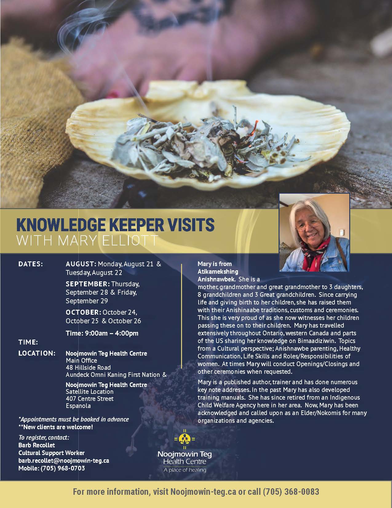 Knowledge Keeper Visits Aug Oct reduced